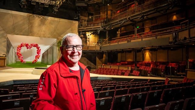 Dennis enjoys a second career at the Royal Shakespeare Theatre close to his retirement property at Romeo Place in Stratford-upon-Avon.