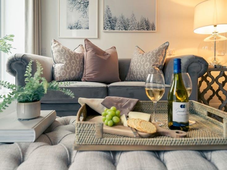 A beautifully decorated retirement apartment living room