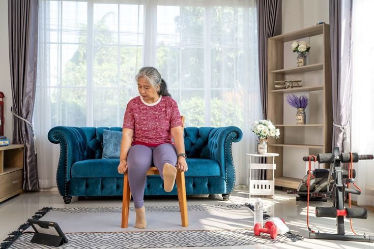 a person sitting on a chair
