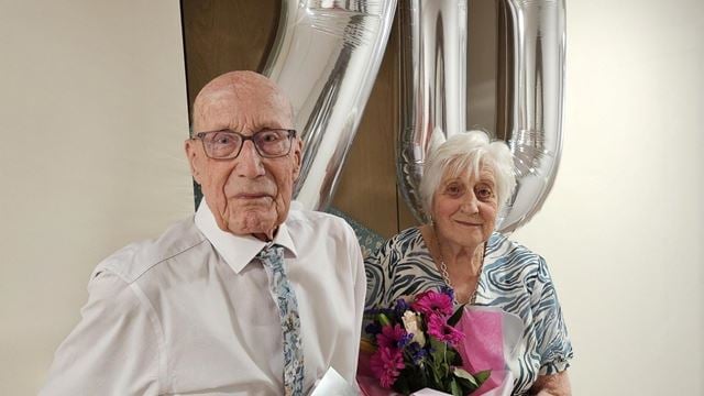 This lovely couple celebrated their 70th wedding anniversary with a party at their retirement community in Cambridgeshire.