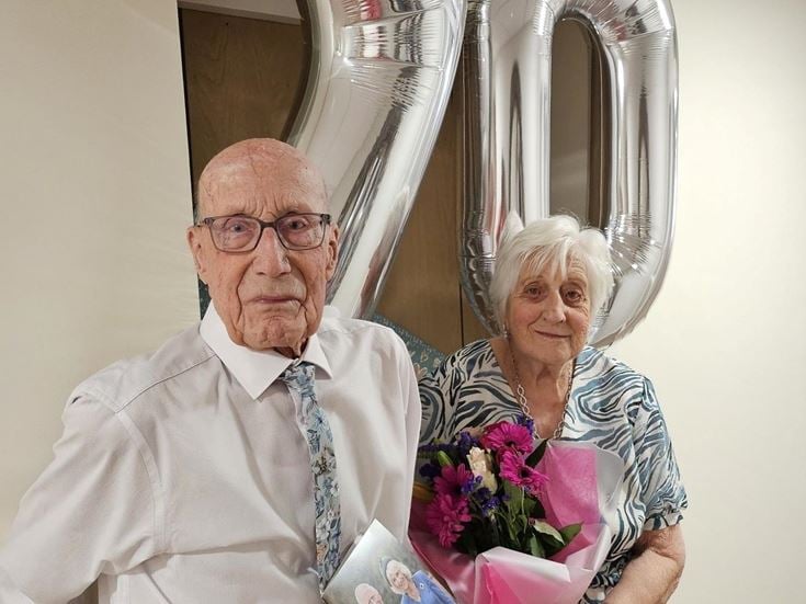 This lovely couple celebrated their 70th wedding anniversary with a party at their retirement community in Cambridgeshire.