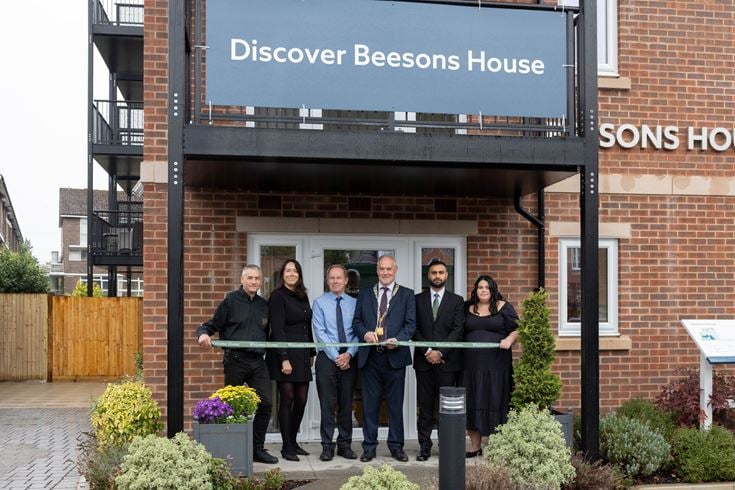 Beesons House Grand Opening with McCarthy & Stone staff and Cllr Keith Martin
