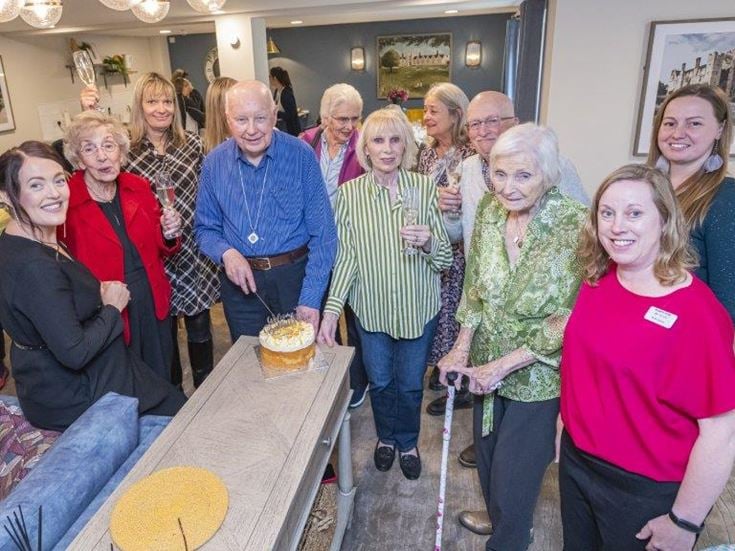 a group of people standing together