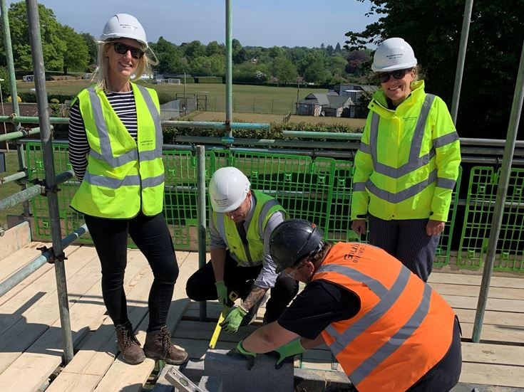 Last bricks being laid by builders at McCarthy Stone retirement homes in Liphook.