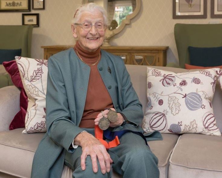 Professor Margaret Clark OBE, an Olympian with medals
