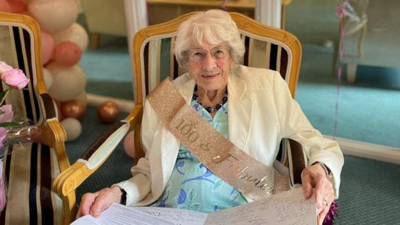 Marjory celebrated 100th birthday at McCarthy & Stone retirement home in Scotland
