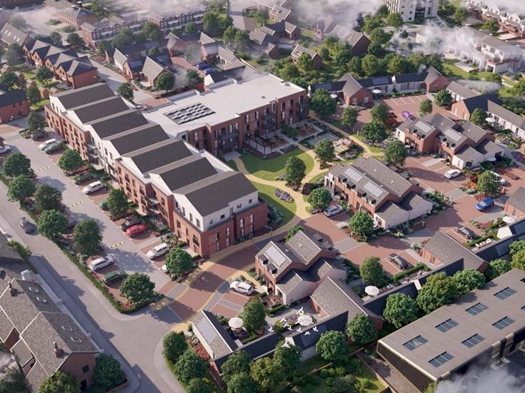 aerial view of Wimborne retirement village