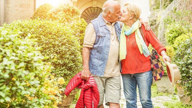 Senior couple enjoying life abroad