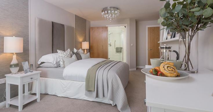The bedroom of a McCarthy & Stone retirement flat that an owner is reselling.