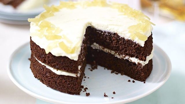 a slice of cake on a plate