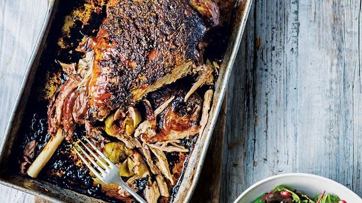 a tray of food