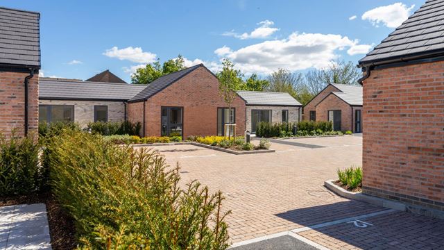 McCarthy & Stone retirement bungalow set within a retirement village in Wimborne Dorset