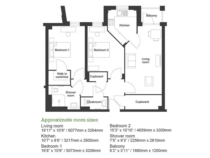 Apartment 21 floor plan