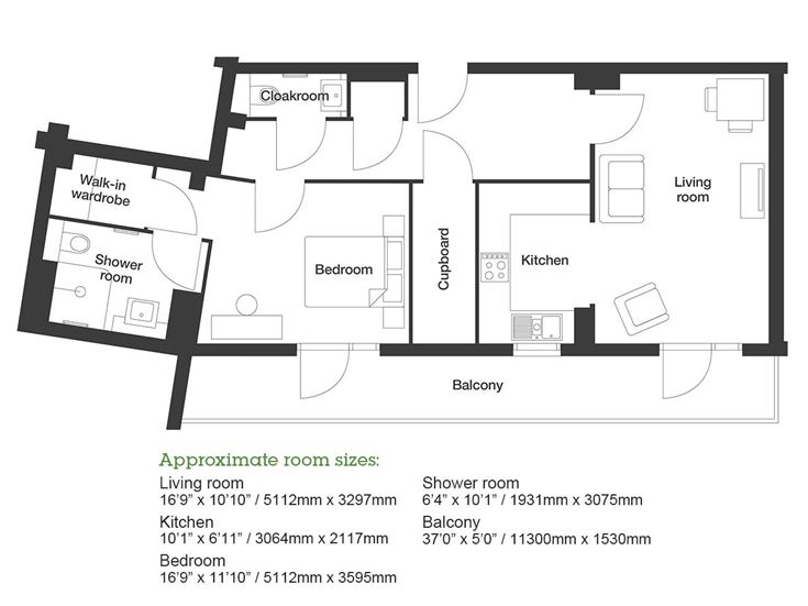 Apartment 43 floor plan