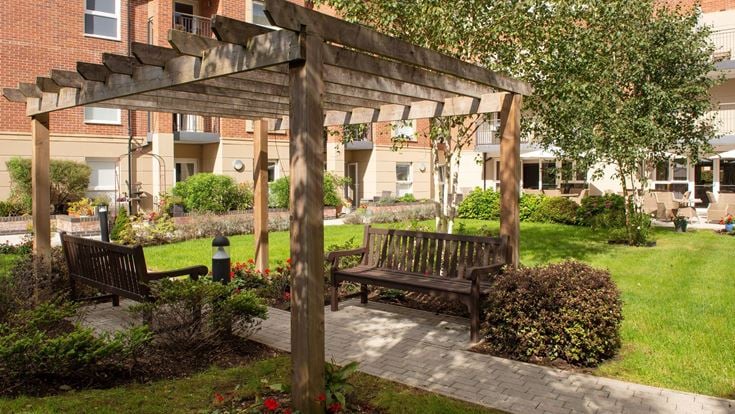 a bench in a park