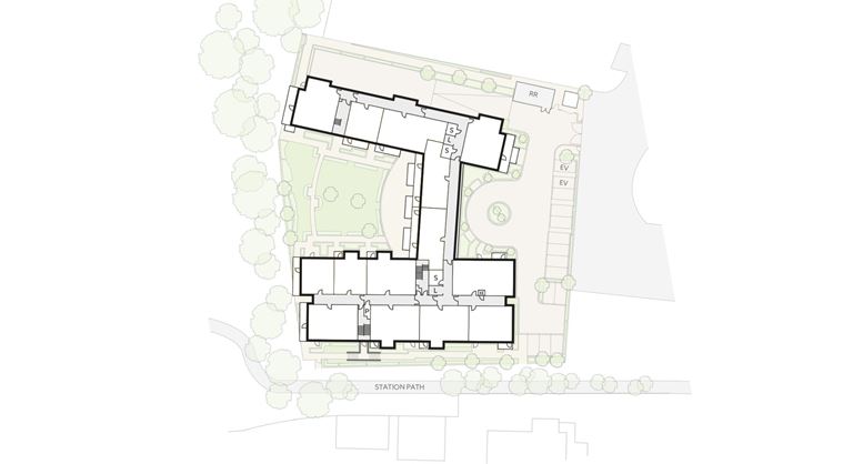 Apartment 43 position on diagram, engineering drawing. Available.