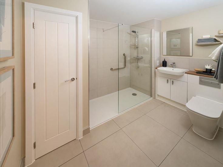 Typical shower room at Barley Ridge Gardens