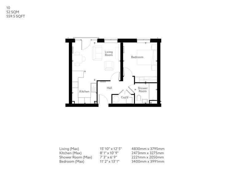 Apartment 10 floor plan