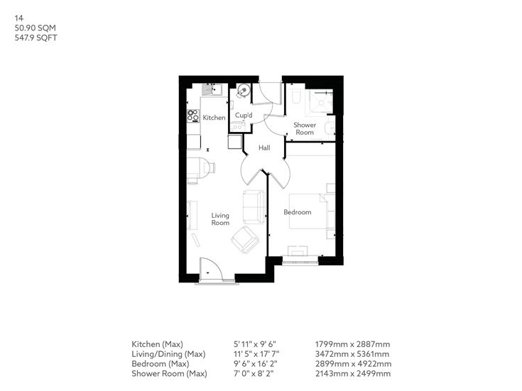 Apartment 14 floor plan