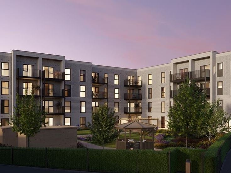 Artist impression - garden at dusk
