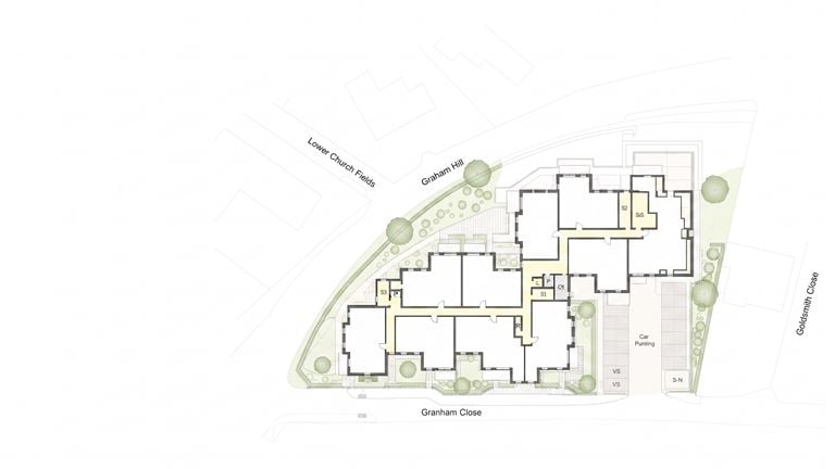 Apartment 24 position on diagram, engineering drawing. Available.