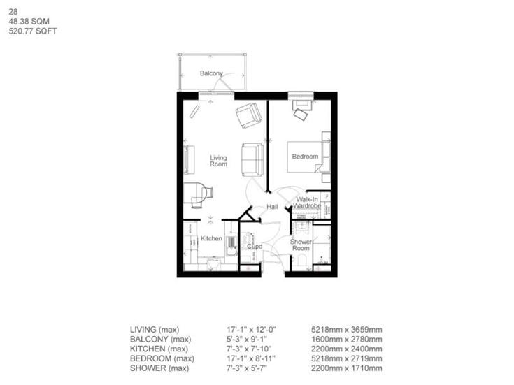Apartment 28 floor plan