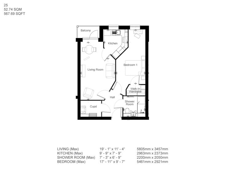 Apartment 25 floor plan