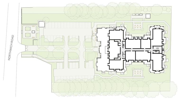 Apartment 44 position on diagram, engineering drawing. Available.