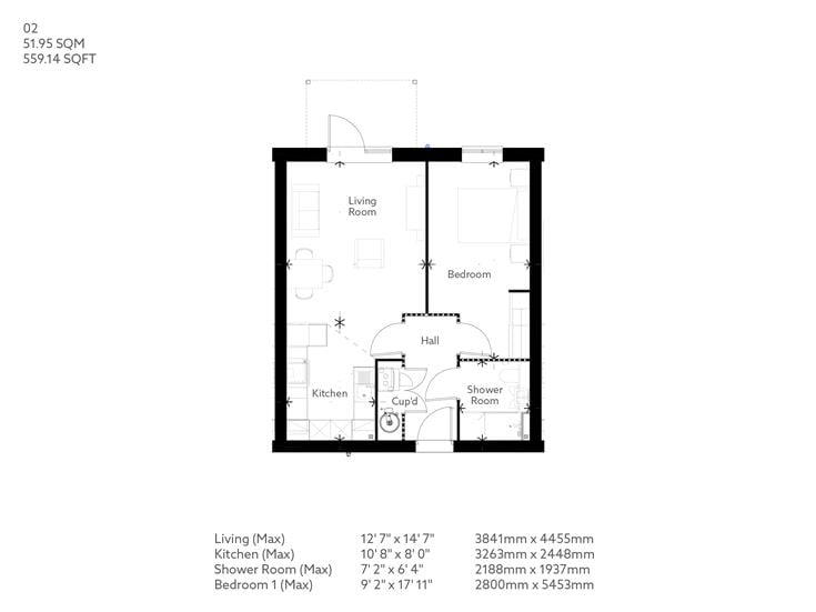 Apartment 2 floor plan
