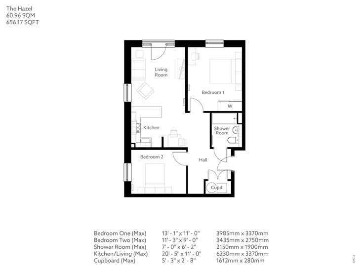Apartment 44 floor plan