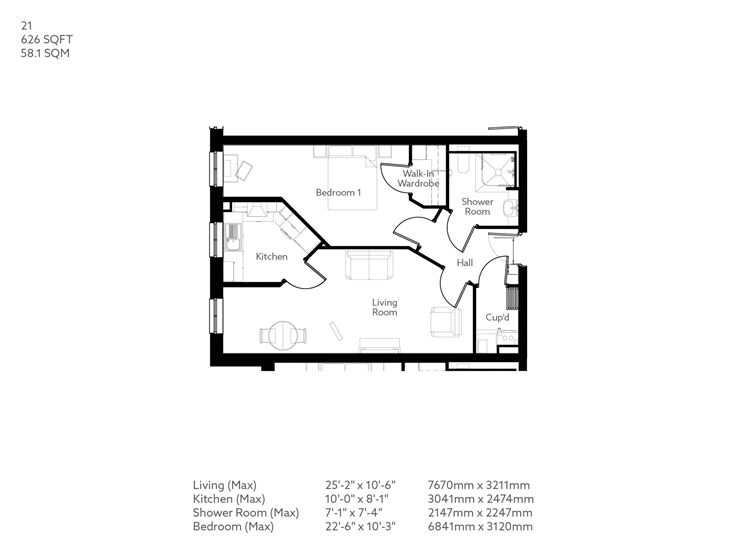 Apartment 21 floor plan