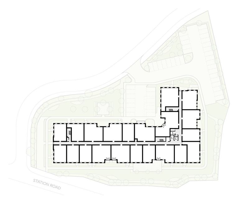 Apartment 21 position on diagram, engineering drawing. Available.