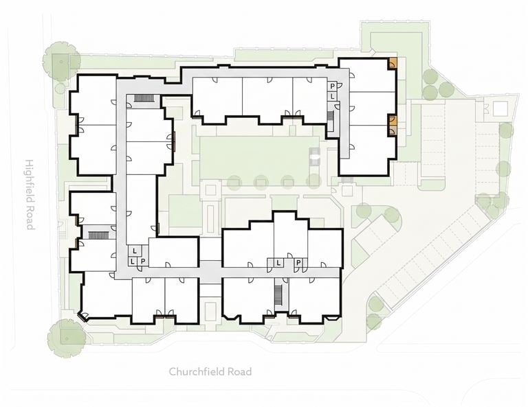 Apartment 16 position on diagram, engineering drawing. Available.