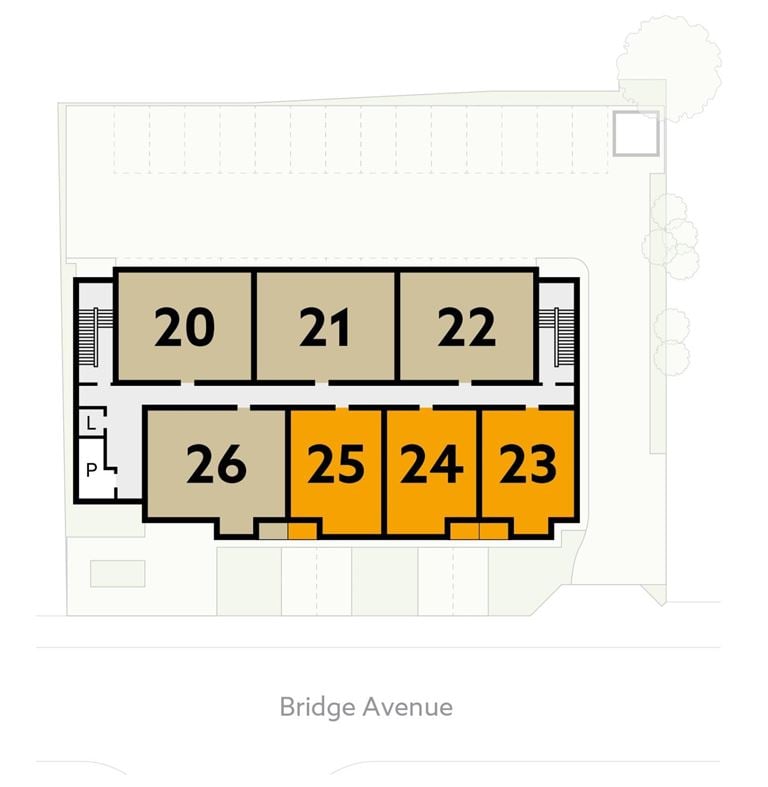 Apartment 23 position on diagram. Available.