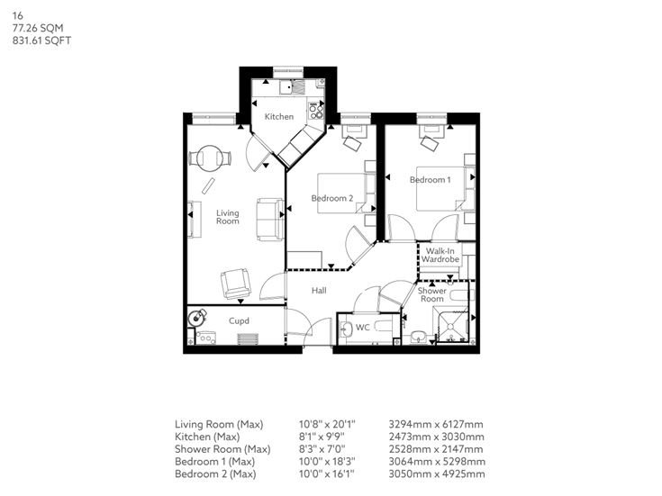 Apartment 16 floor plan
