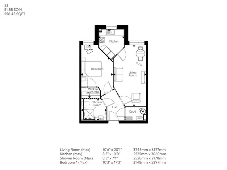 Apartment 33 floor plan