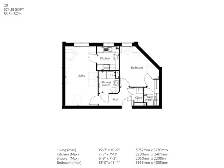 Apartment 28 floor plan