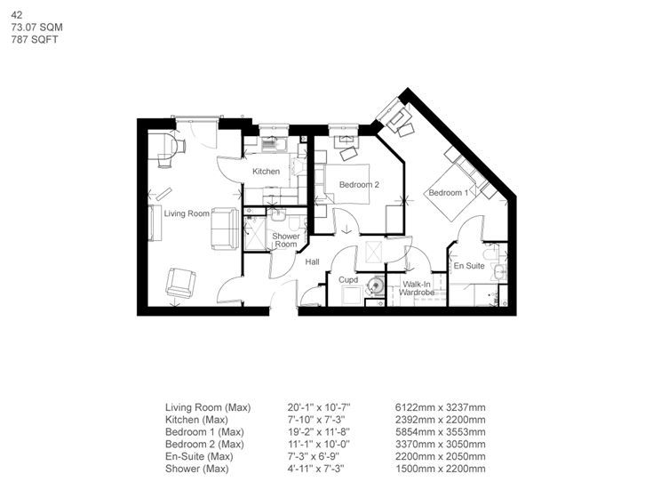 Apartment 42 floor plan