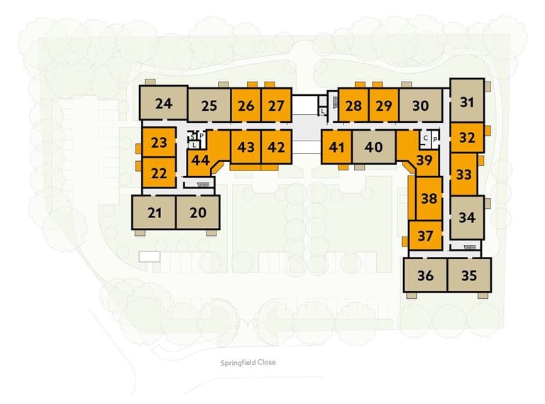 Apartment 22 position on diagram. Available.