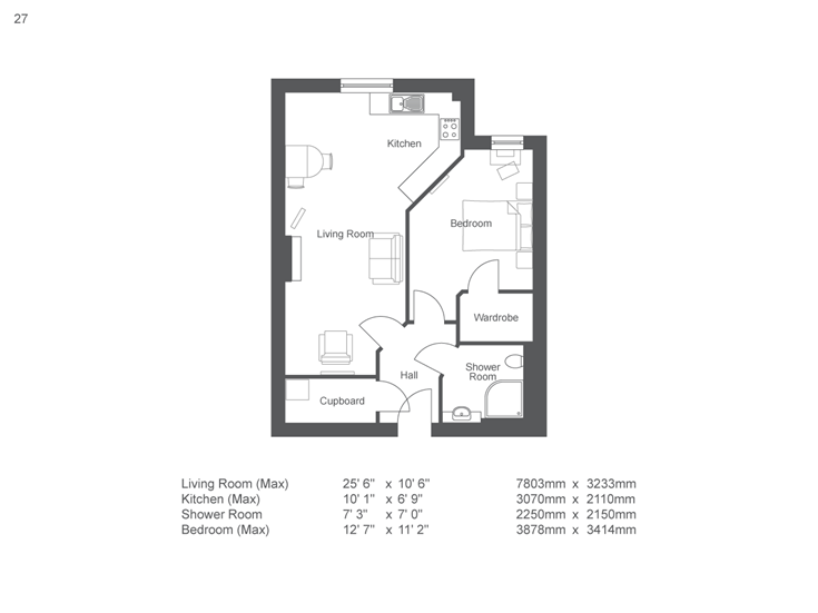 Apartment 27 floor plan