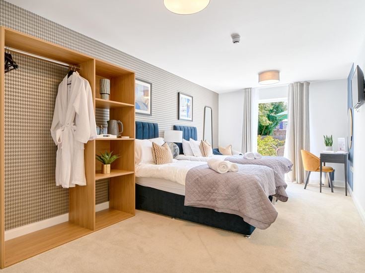 Retirement home bedroom at Haydn Place