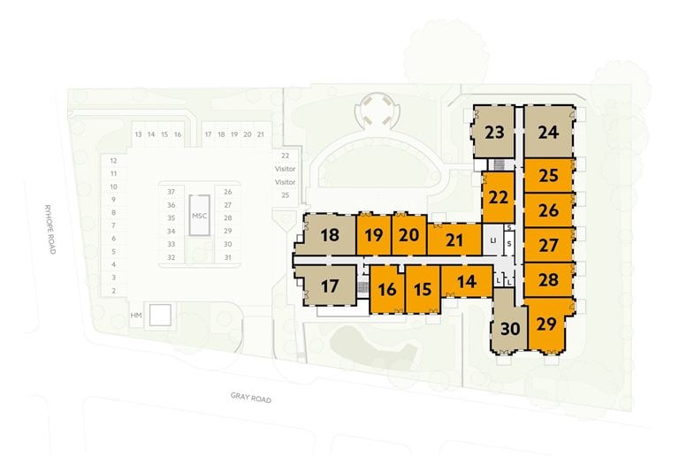 Apartment 15 position on diagram. Available.