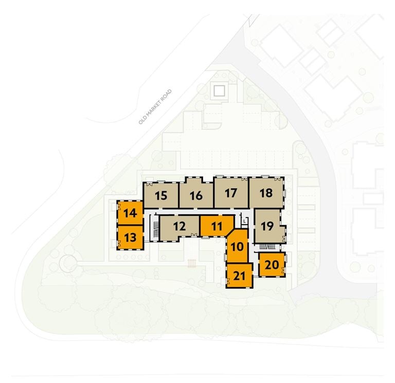 Apartment 15 position on map. Available.
