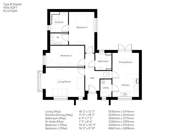 Bungalow 1 floor plan