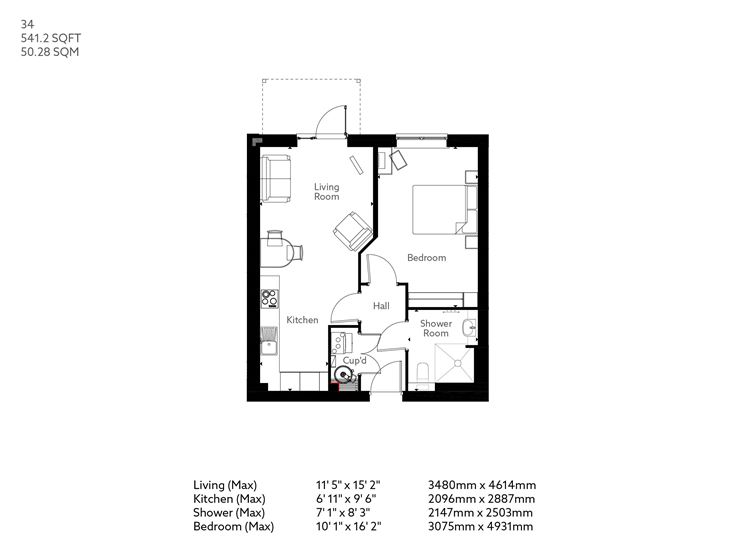 Apartment 34 floor plan