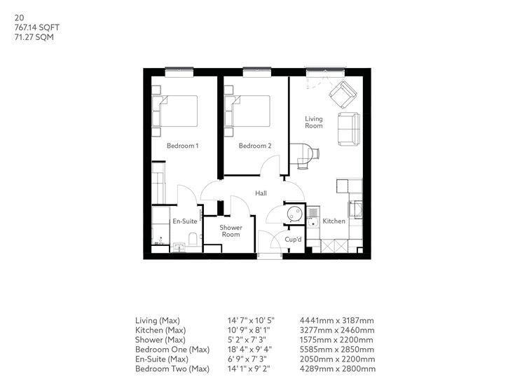 Apartment 20 floor plan