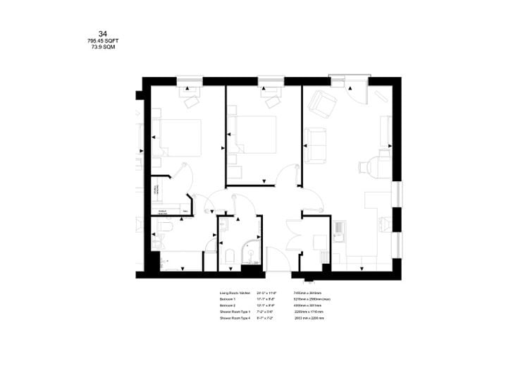 Apartment 34 floor plan