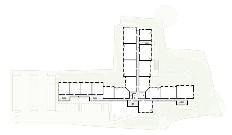 Apartment 34 position on diagram, engineering drawing. Available.
