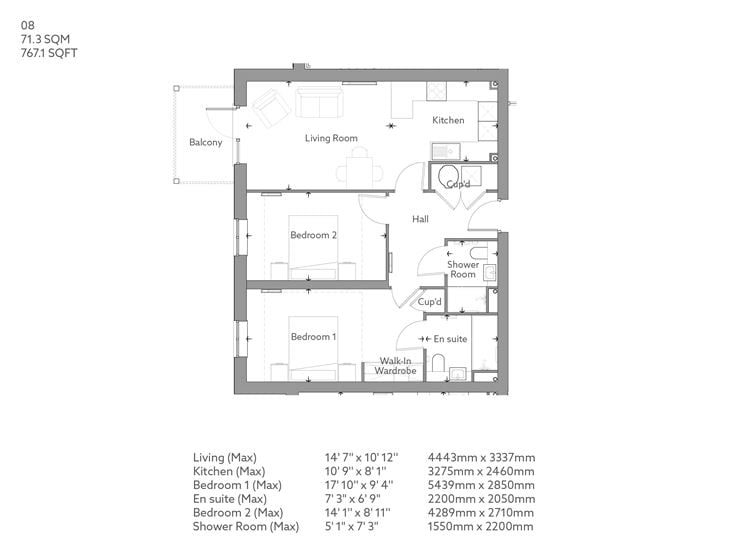 Apartment 8 floor plan
