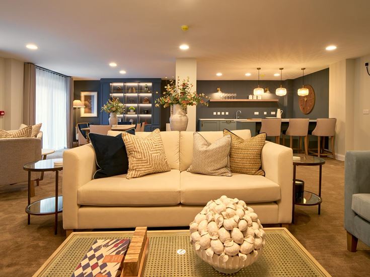 The communal lounge at Juliette House, a hub for socialising